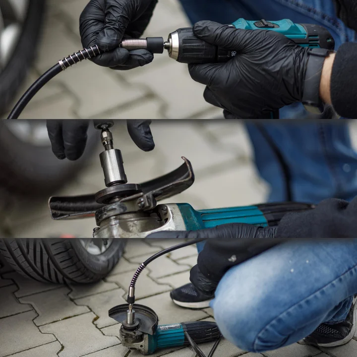 Zestaw Polerski Mini Detailing Polerka 24 el KIT Filce Gąbki Futra Pady