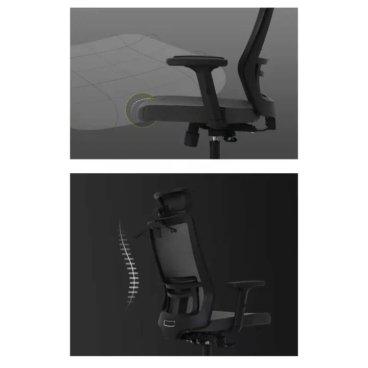 Ergonomiczne krzesło biurowe G31 LB31HB, obrotowe, z siatką, dla studentów