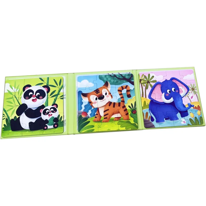 MAGNETYCZNE PUZZLE ZWIERZĄTKA KSIĄZECZKA ZOO JHTOY-266