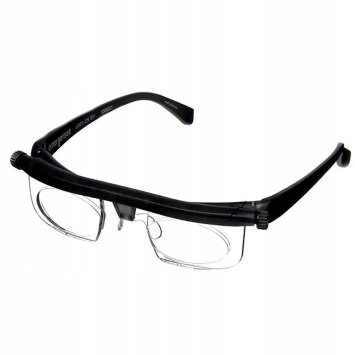Okulary Dial Vision z regulowanymi soczewkami uniwersalne okulary do czytania i dali, z płynną regulacją dioptrii