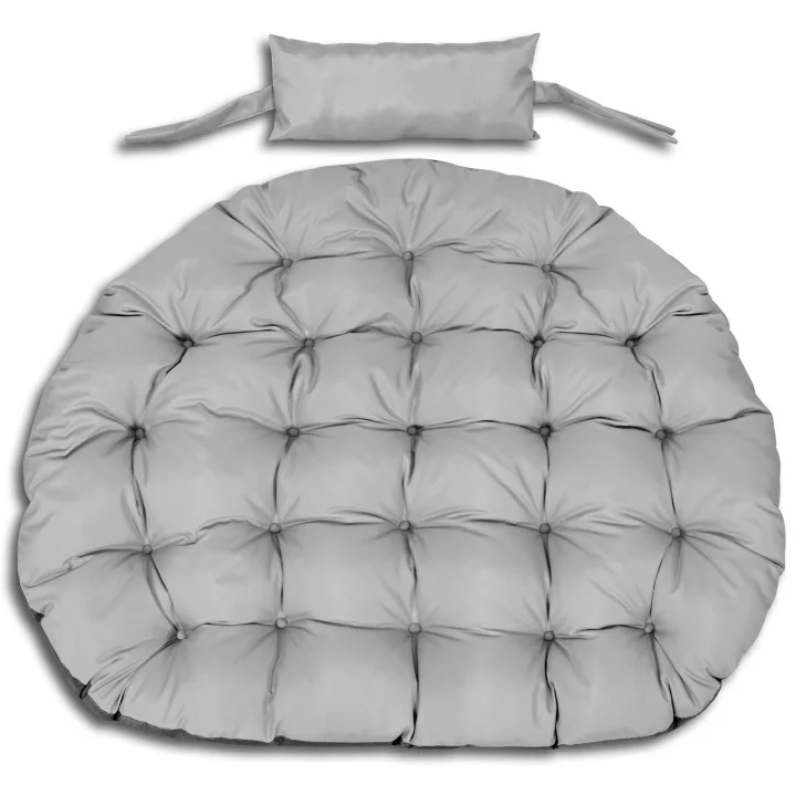 Poduszka ogrodowa 120 cm na krzesło wiszące bocianie gniazdo wodoodporna szara