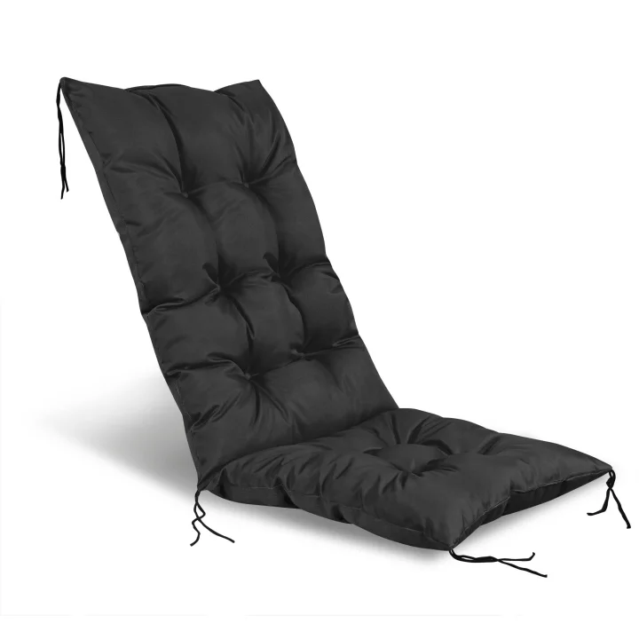 Poduszka ogrodowa 50x50x80 cm na krzesło wodoodporna czarna