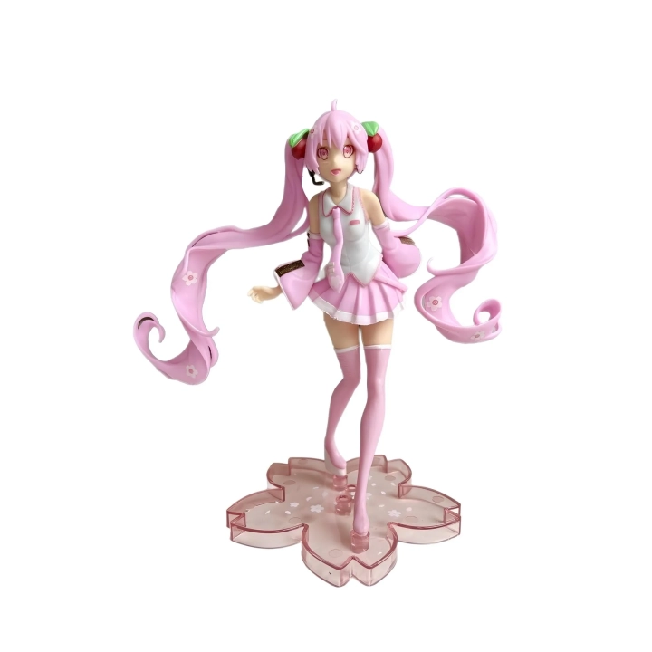 Figurka anime Miku Hatsune Sakura 15 cm kolekcjonerska figurka japońskiej idolki w wersji sakura