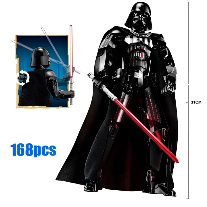 Zestaw DIY figurka Darth Vader Star Wars 30 cm do samodzielnego montażu postać z Gwiezdnych Wojen kolekcjonerski model