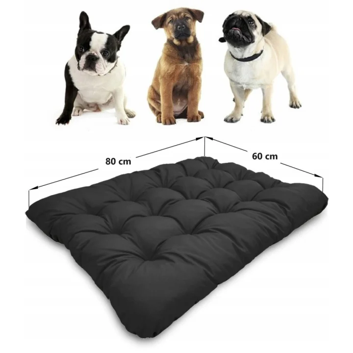 Legowisko dla psa poduszka PRESTIGE 80x60 cm wodoodporna czarne