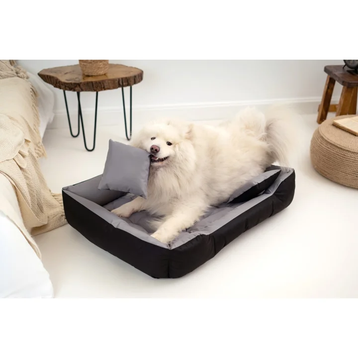 Legowisko dla psa kojec ECCO 100x75 cm wodoodporne szare