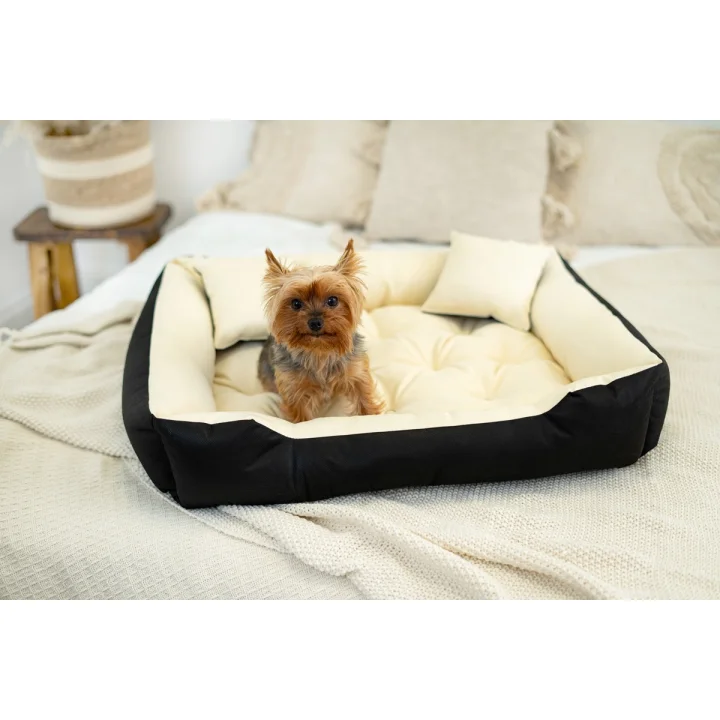 Legowisko dla psa kojec ECCO 75x65 cm wodoodporne beżowe