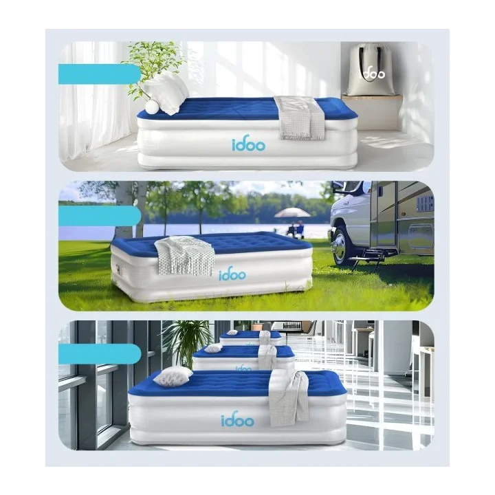 Materac dmuchany iDOO I-HOM27 przenośny z pompką, wygodny i solidny