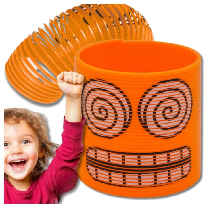 SPRĘŻYNA DLA DZIECI MAGICZNA SPRĘŻYNKA MAGIC SPRINGS EMOJI POMARAŃCZOWA