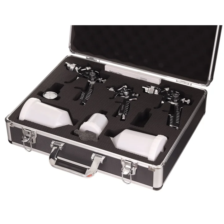 Pistolet Lakierniczy AUARITA HVLP 3x Dysza 0,8 1,4 1,7 mm Reduktor Walizka