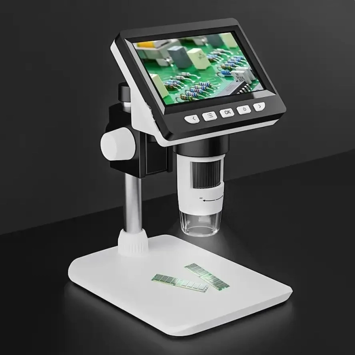 Elektroniczny mikroskop USB z ekranem LCD i zoomem 50-1000x
