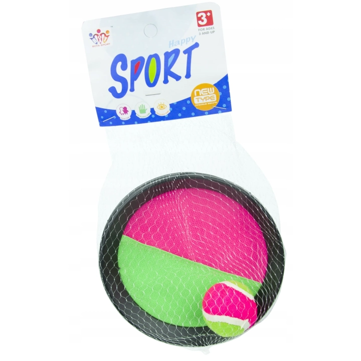 ZŁAP PIŁKĘ NA RZEP GRA ZRĘCZNOŚCIOWA 2 PALETKI DO ŁAPANIA PIŁKA CATCH BALL