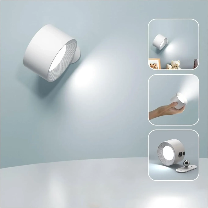 Lampa ścienna LED Feallive dotykowa 360° biała/ciepła akumulator