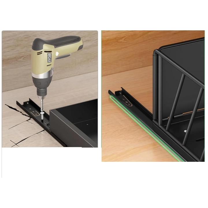 Organizer wysuwany do szafki kuchennej Kitstorack 40x25x16 cm z uchwytem