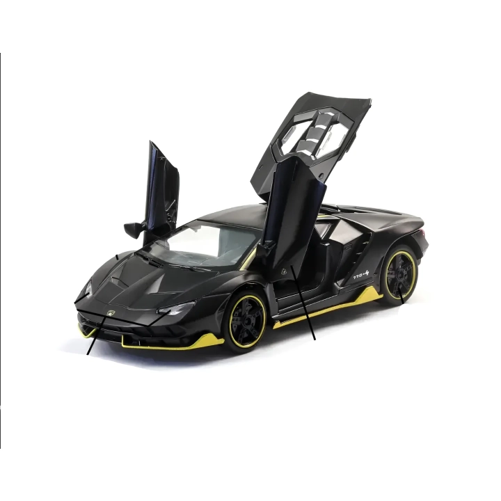 Model Lamborghini LP770 1:32 swiatło dźwiękowe metalowy samochodzik z otwieranymi drzwiami, światłem i dźwiękiem do kolekcji i zabawy