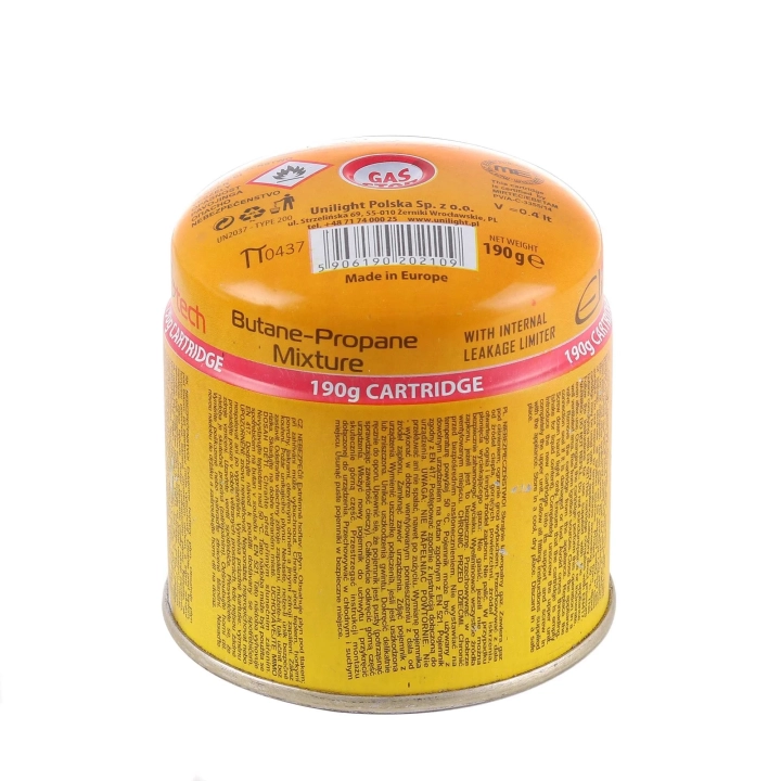 GTU_02 Kartusz propan 190g 60190 ELICOTECH przebijany GAS-STOP