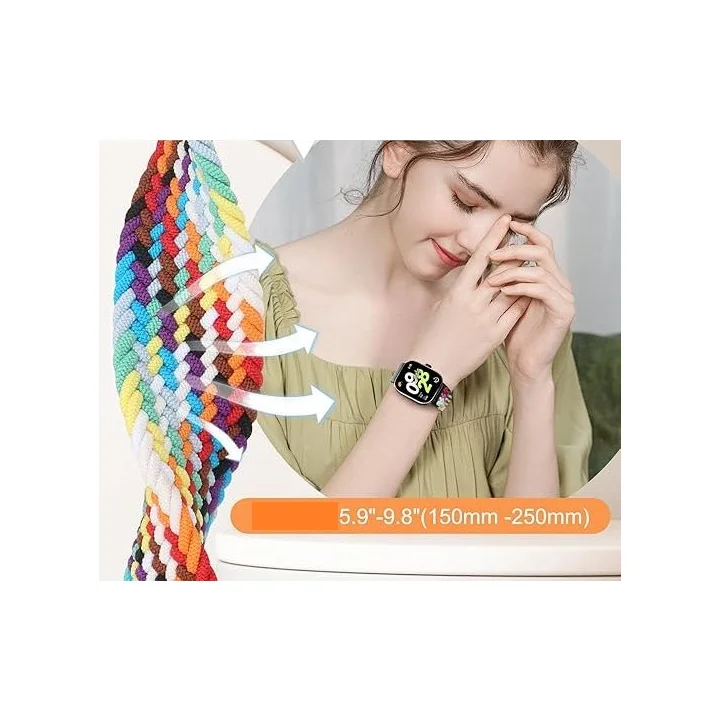 Paski do Xiaomi Redmi Watch 4/5/Band 8 Pro/9 Pro plecione nylonowe 2 szt