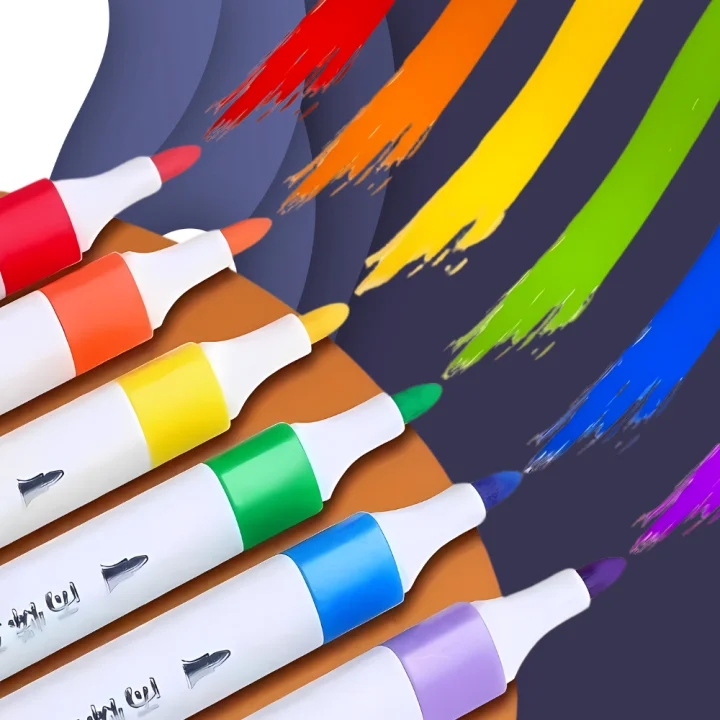FLAMASTRY PISAKI AKRYLOWE DO RÓŻNYCH POWIERZCHNI 24szt Acrylic Marker 1
