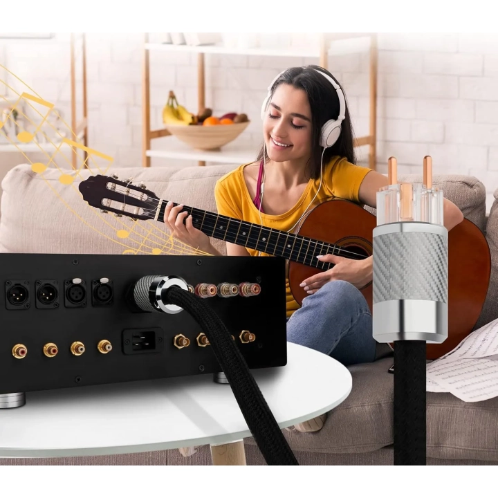 Kabel zasilający audiophilowy YuanYong HiFi 125 V 15 A wysokiej jakości
