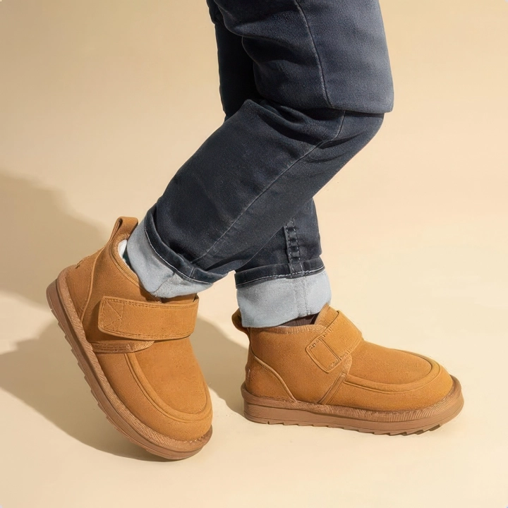Buty zimowe dziecięce DREAM PAIRS ocieplane trapery z futerkiem dla chłopca i dziewczynki r.31