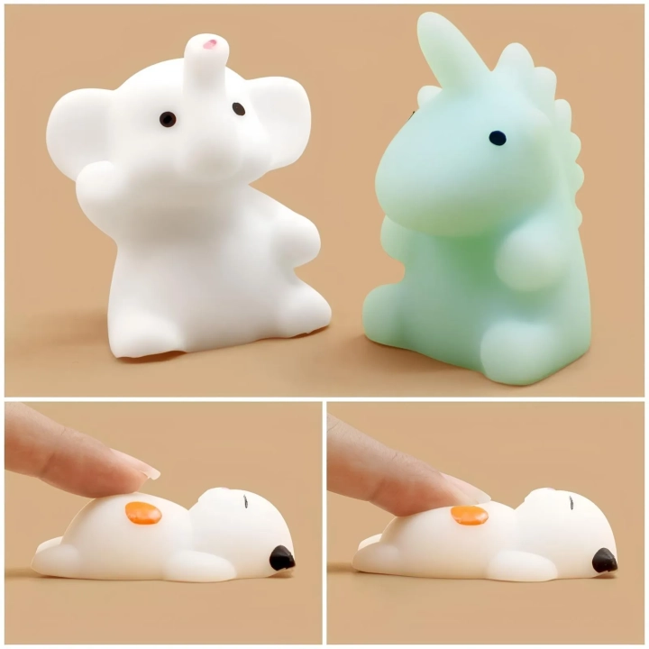 Zestaw MOCHI Squishy Squishies GNIOTKI 50 szt kolorowe miękkie i rozciągliwe figurki antystresowe dla dzieci i dorosłych
