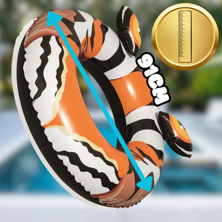 BESTWAY KOŁO DMUCHANE DO PŁYWANIA KÓŁKO PLAŻOWE TYGRYS DUŻE 91 CM