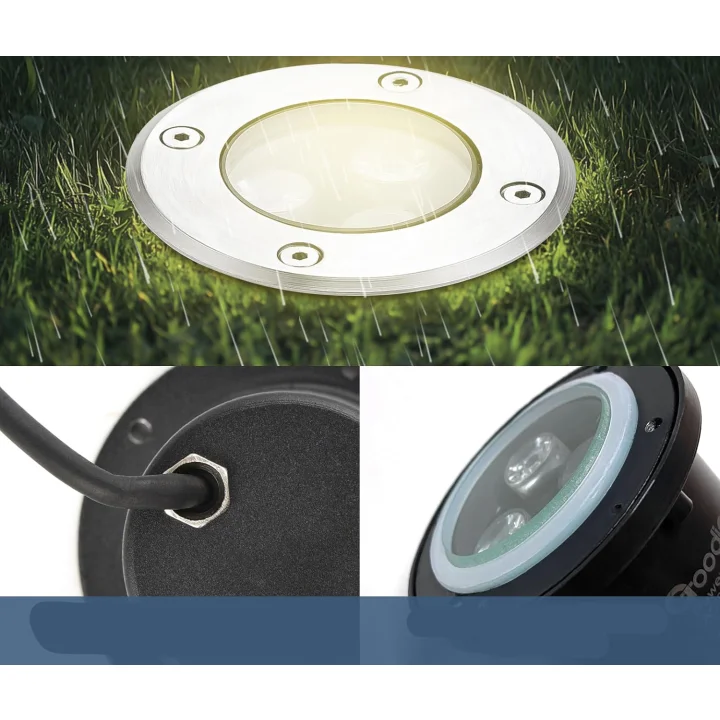 Lampa ogrodowa LED ciepła biała Goodia MDD-3W IP65 oświetlenie zewnętrzne 4 szt.