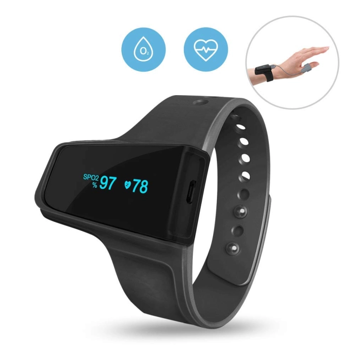 POWYSTAWOWY Pulsoksymetr ViATOM z Bluetooth miernik nasycenia tlenem palca