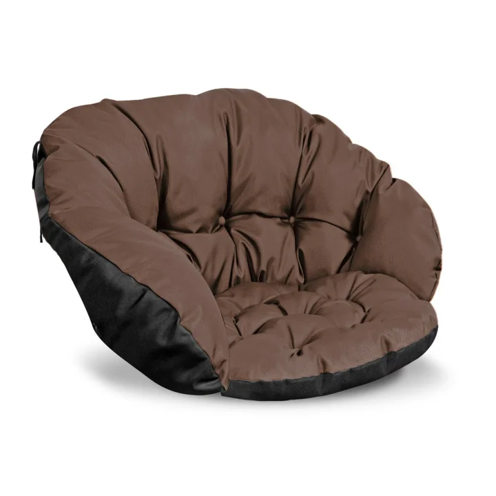 Poduszka ogrodowa 122x40 cm na krzesło huśtawkę wiszącą bocianie gniazdo wodoodporna brązowa