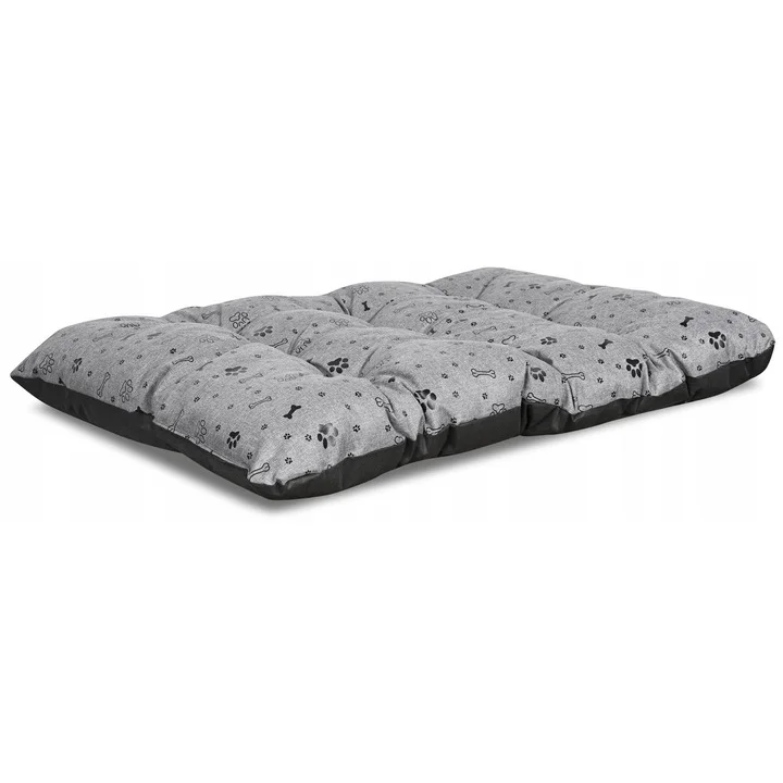 Legowisko dla psa poduszka PRESTIGE 80x60 cm wodoodporna kości czarne
