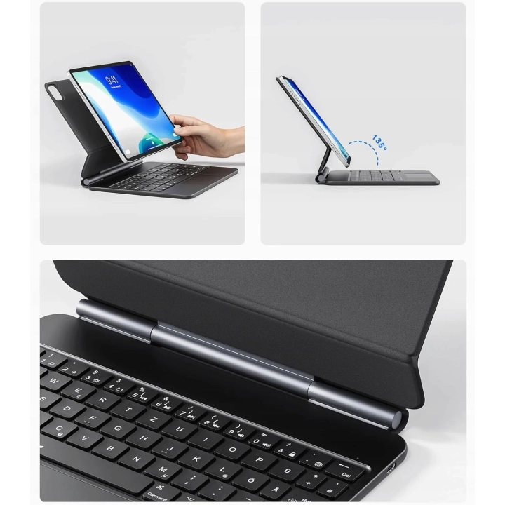 Klawiatura Earto do iPad Air 11 2024 (M2) QWERTY, 7 kolorów, Powystawowy