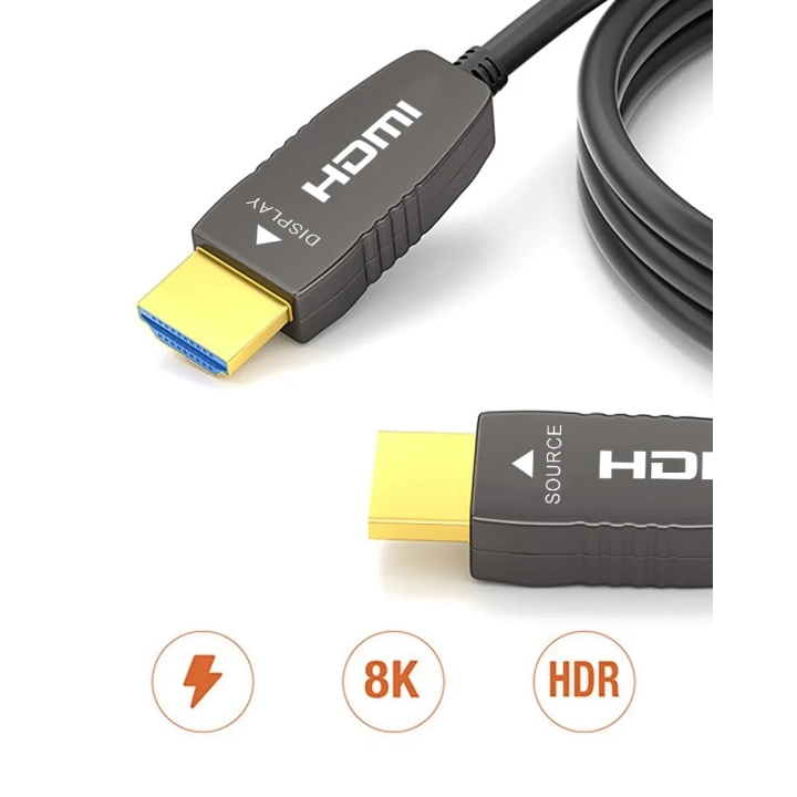 Kabel RUIPRO 8K CL2 HDMI 2.1 48 Gb/s 8K Dynamiczny HDR, 15 m, Powystawowy