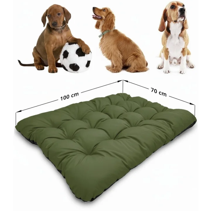 Legowisko dla psa poduszka PRESTIGE 80x60 cm wodoodporna zielone