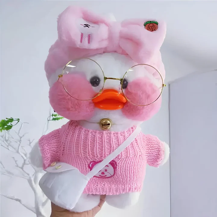Lalafanfan kaczka pluszowa 30 cm urocza maskotka z akcesoriami dla dzieci