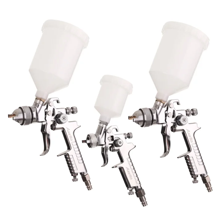 Pistolet Lakierniczy AUARITA HVLP 3x Dysza 0,8 1,4 1,7 mm Reduktor Walizka