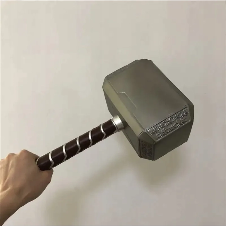 Młot Thora 1:1 Gumowy młot Mjolnir młot superbohatera do cosplayu, dekoracji lub zabawy
