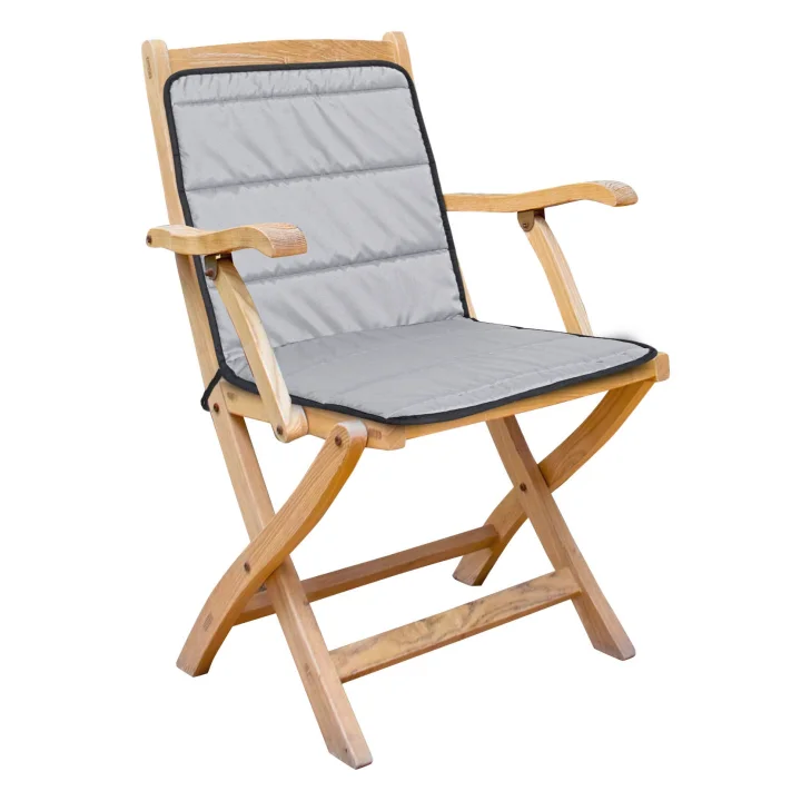 Poduszka pikowana na krzesło z pianki 50x50x50 cm ciemnoszara