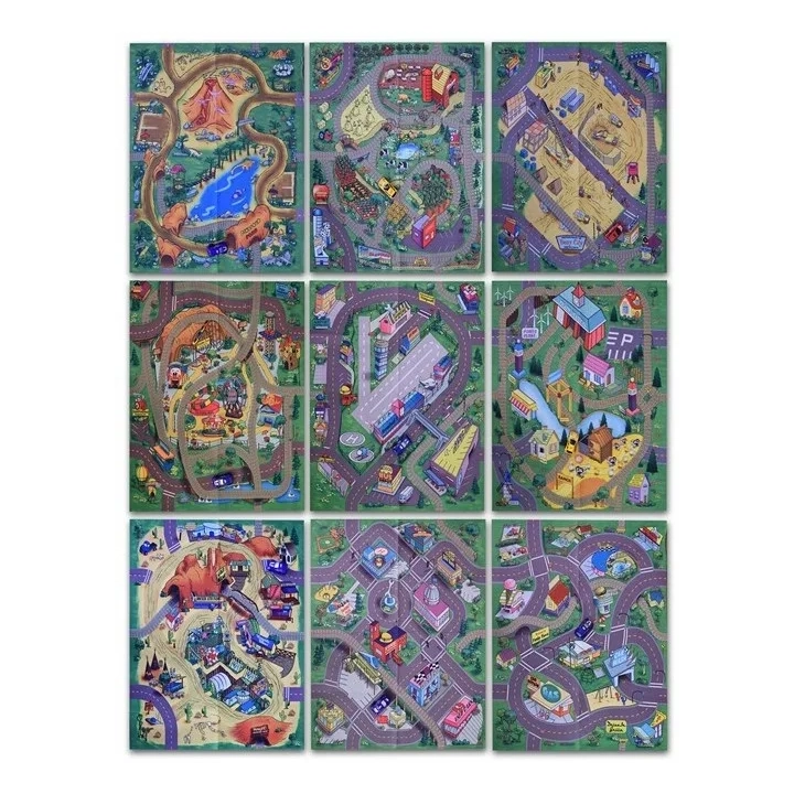 Mata do zabawy na ziemi 80x70 cm auto Airport