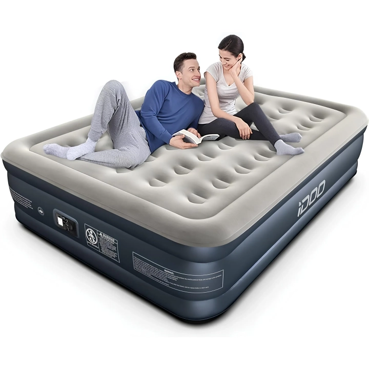 Materac dmuchany z pompką elektryczną iDOO R-M002 203x152x46cm po naprawie