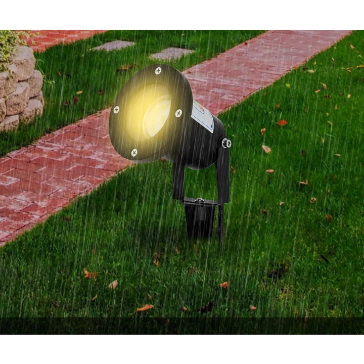 UŻYWANE Reflektory ogrodowe Wondlumi 4 szt. GU10 IP65 240V na szpilce bez żarówek