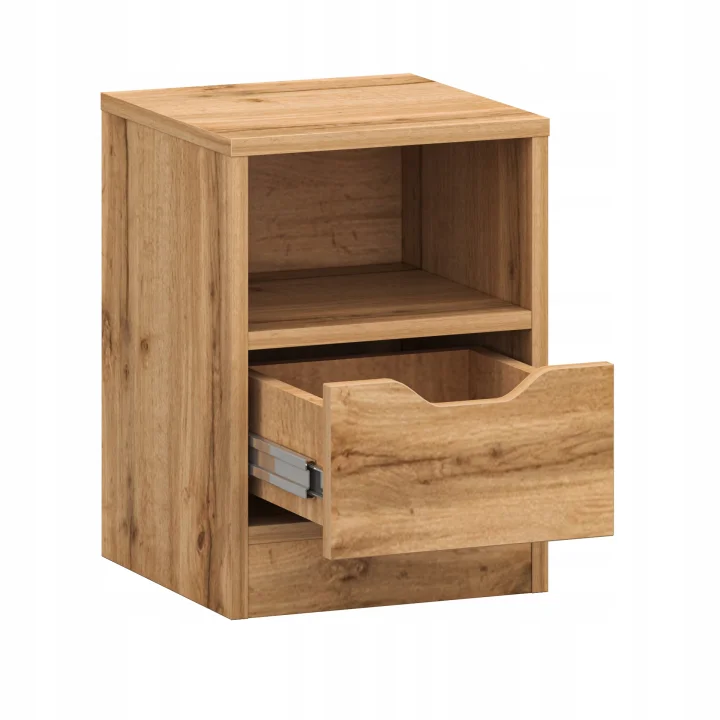 Szafka nocna do sypialni biała z szufladą 31x43 cm