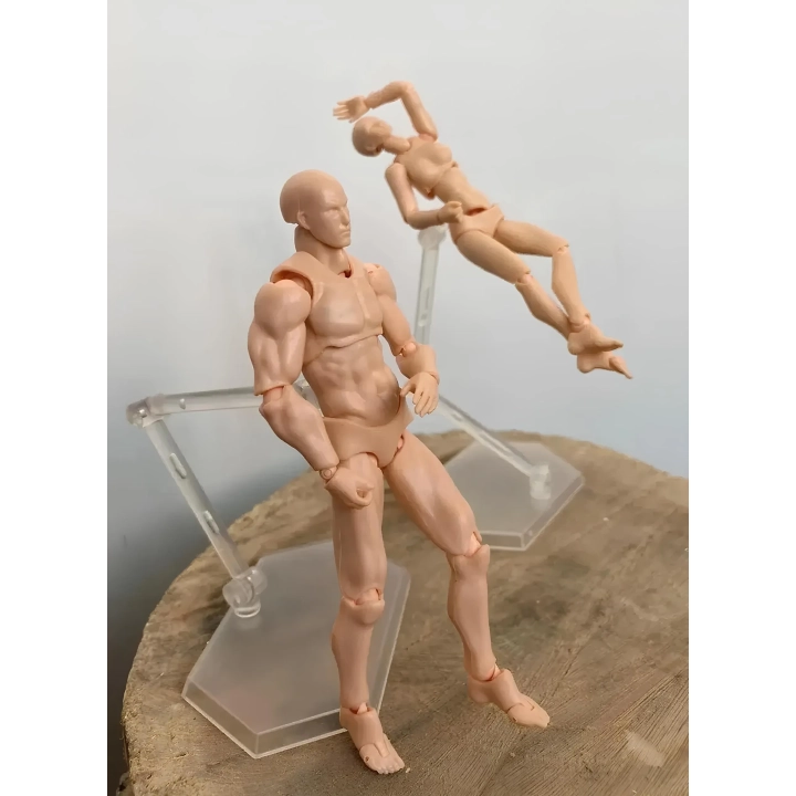 Zestaw ruchomych modeli figurek manekinów 2 szt figurki do rysunku szkicowania pozowania arty model