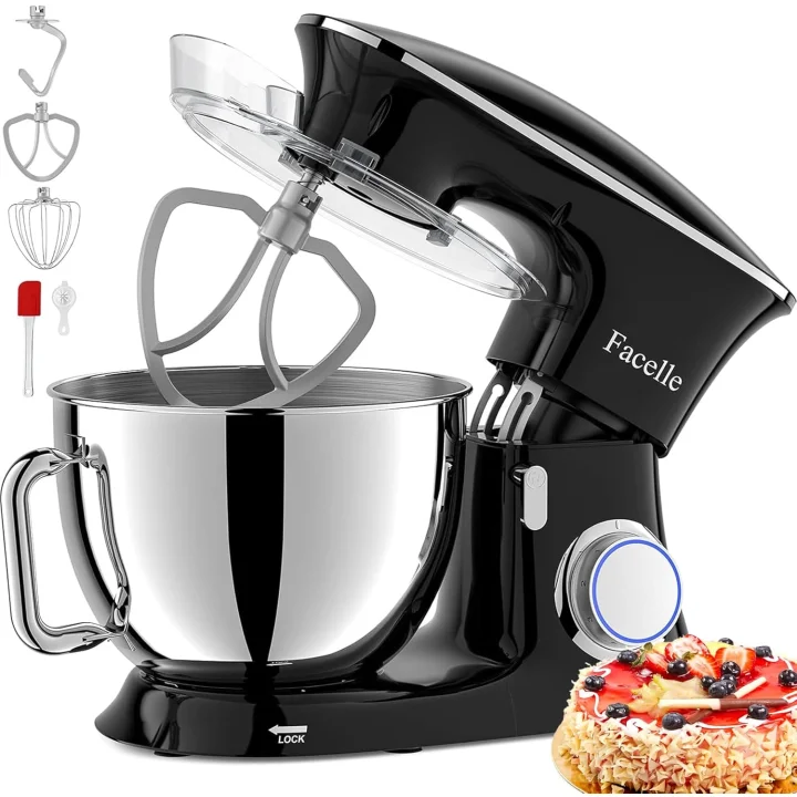 POWYSTAWOWY Robot kuchenny Facelle SM-1554 1500W czarny mocny funkcjonalny