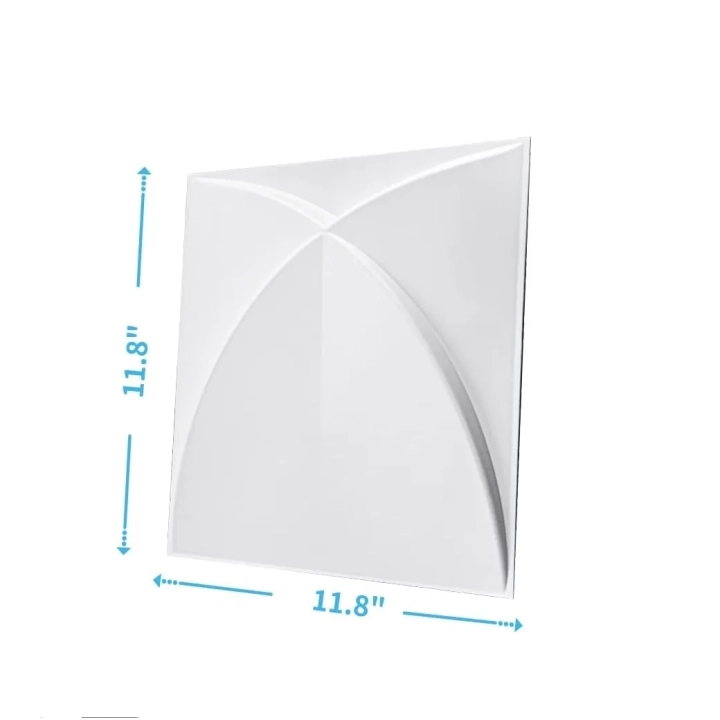 Panele ścienne 3D Art3d dekoracyjne PVC białe ze wzorem wiatrak 33 szt