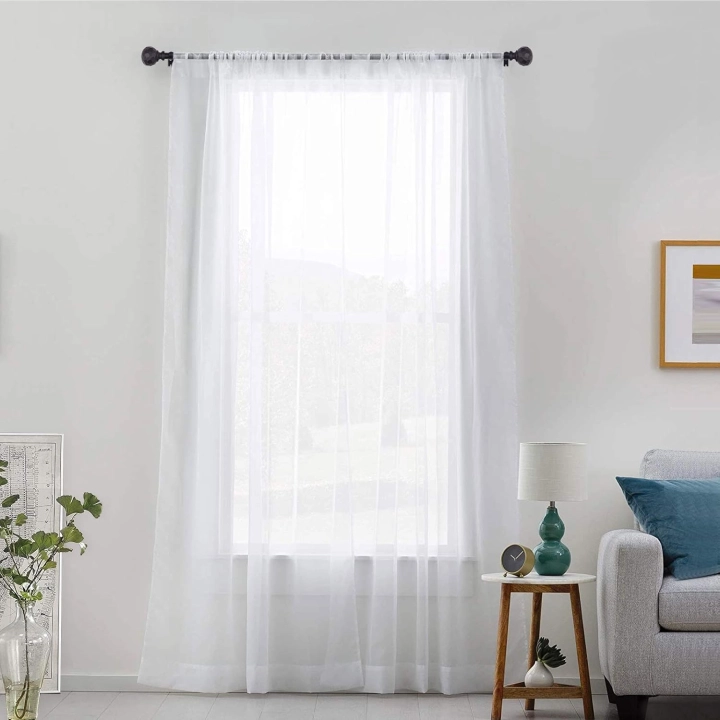 Karnisz teleskopowy SZXIMU 122-218 cm czarny z okrągłą końcówką w diamenty