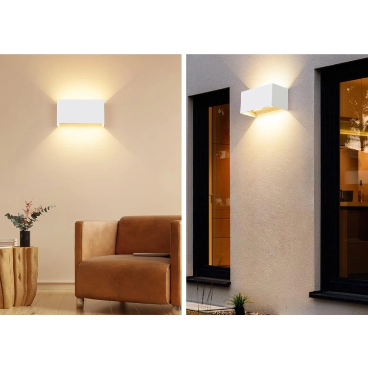 Lampa ścienna LED 24 W biała regulowana IP65 3000 K Cwycfw DCL002D 4 szt.
