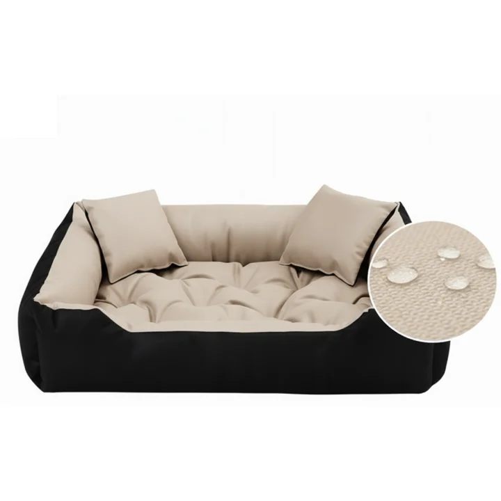 Legowisko dla psa kojec ECCO 75x65 cm wodoodporne beżowe