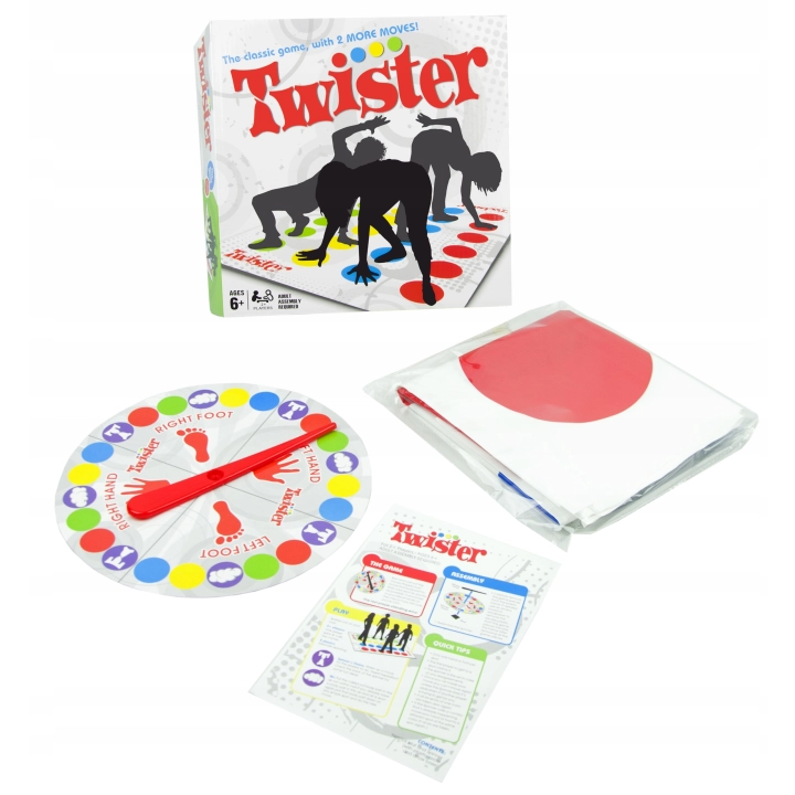GRA TWISTER RODZINNA IMPREZOWA ZRĘCZNOŚCIOWA GRA RUCHOWA MATA