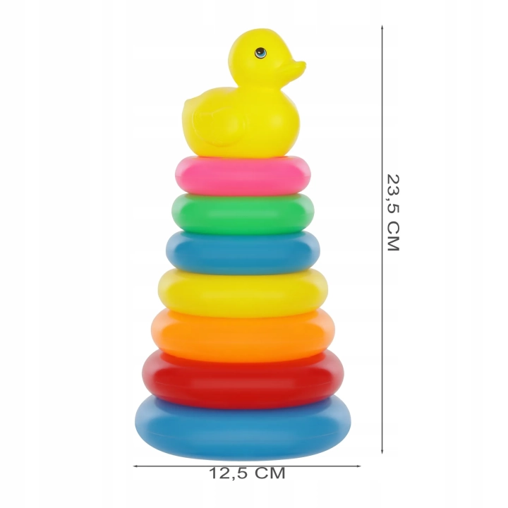 LT380 PIRAMIDA MONTESSORI KACZKA UKŁADANKA KÓŁEK