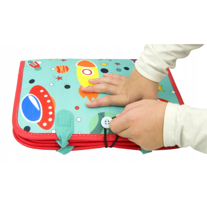 TABLICA SENSORYCZNA KOSMOS MONTESSORI MANIPULACYJNA UNIWERSALNA KSIĄŻKA 3D